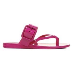 VERONICA BEARD Salva Jelly Flat Summer Beach Sandal Flip Flop Buckle Pink Size 8